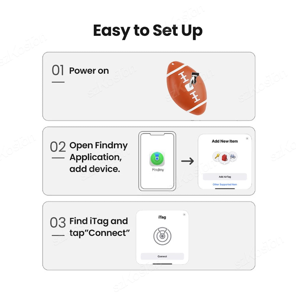 Mini traceur ballon de rugby bluetooth™