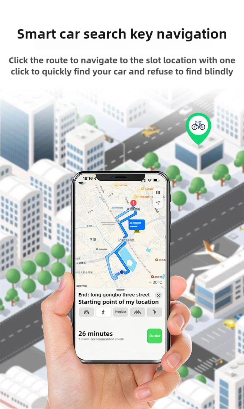 iOS Anti-Theft Locator Bicycle Bell Tracker Suitable for The Apple Find My Program Smart Bike Anti-loss Device Bell Model